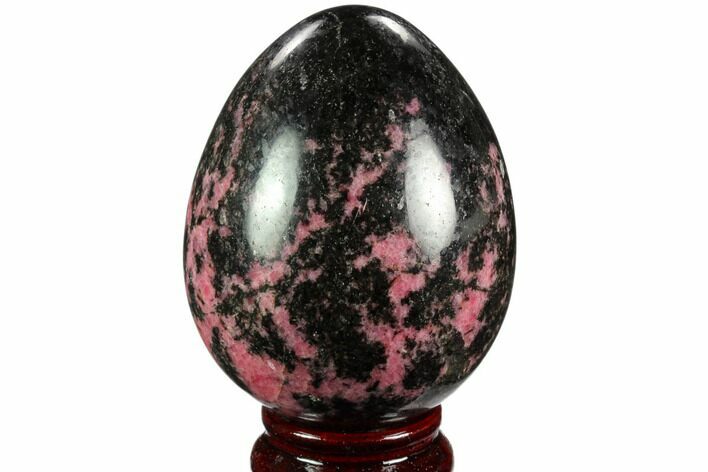 Polished Rhodonite Egg - Madagascar #124124